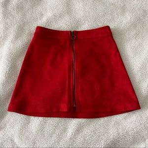 Zara Suede O-Ring Mini Skirt || XS